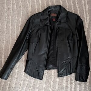 Danier Women's Genuine Black Leather Jacket